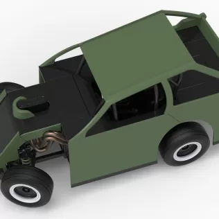 Mod Lite Race car while turning Version 2 Scale 1:25 - Model thumbnail 4