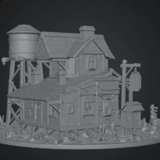 Pinewood Junction Railway Station STL File for 3D Print - Model thumbnail 14