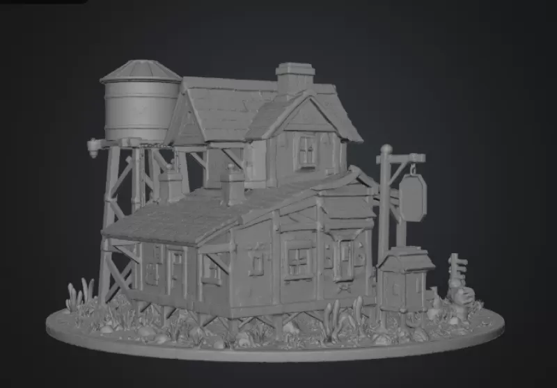 Pinewood Junction Railway Station STL File for 3D Print - Model preview 14