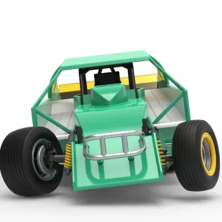 Northeast Dirt Modified stock car while turning V2 Scale 1:25 - Model thumbnail 7