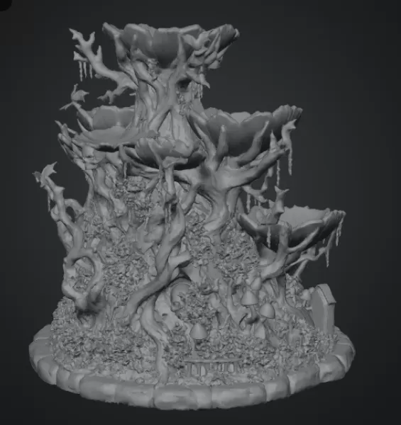 Haunted Hollow Gothic Organizer STL File for 3D Print - Model preview 15