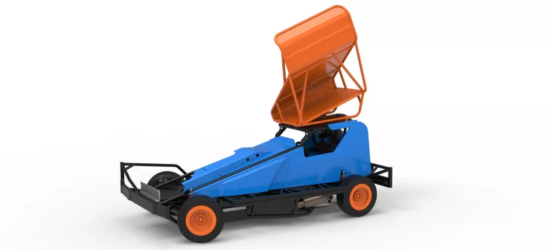 BriSCA Formula 1 Stock Car for Dirt while turning V2 Scale 1:25 - Model preview 1