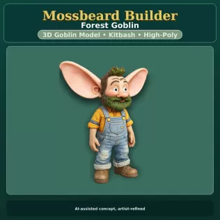 Forest Goblin Bundle – Stylized Kitbash High-Poly Character Pack - Model thumbnail 2