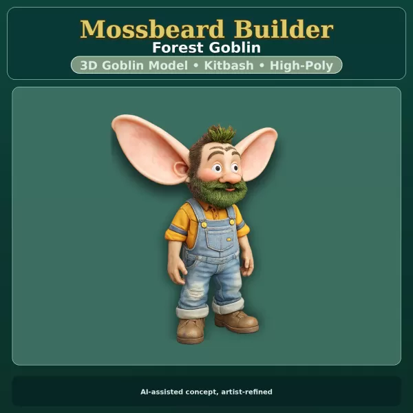 Forest Goblin Bundle – Stylized Kitbash High-Poly Character Pack - Model preview 2