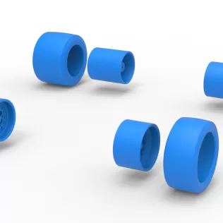 Wheel Set of Pavement Silver Crown Car Version 2 Scale 1:25 - Model thumbnail 9