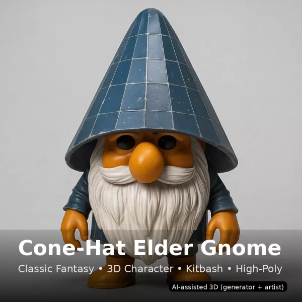 Woodland Gnome Collection (10 High-Poly Kitbash Characters) - Model preview 18