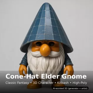 Woodland Gnome Collection (10 High-Poly Kitbash Characters) - Model thumbnail 18