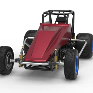 Vintage Dirt Silver Crown Car Scale 1:25 - Model thumbnail 5