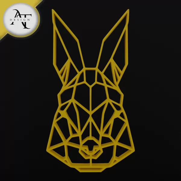 Kangaroo - Geometric - 2D Wall Art Decor - Model preview 1