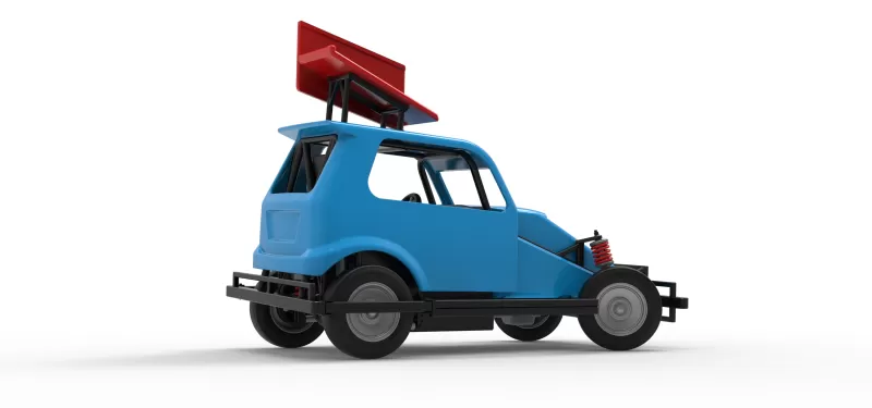 New Zealand Ministock car while turning Version 3 Scale 1:25 - Model preview 21