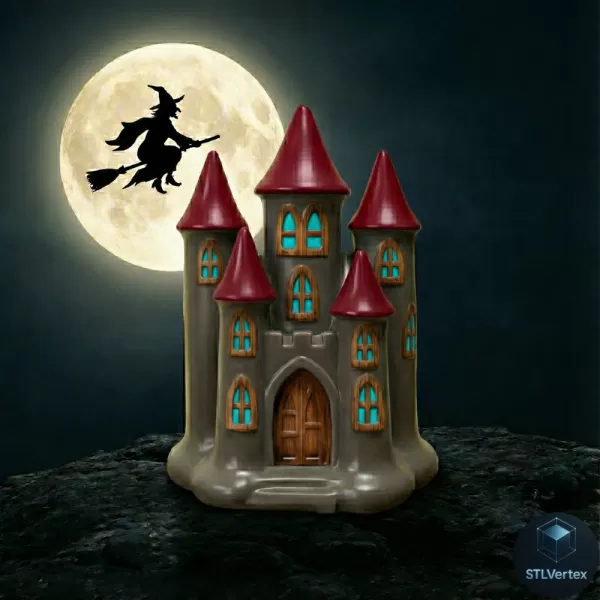 Chibi Castle Mold candle 3D Printed Mold - Model preview 1