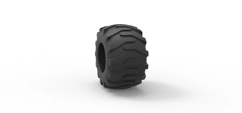 Tractor tire 36 Scale 1:25 - Model preview 8