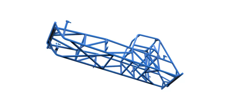 Frame of Vintage Dirt Modified stock car Scale 1:25 - Model preview 3
