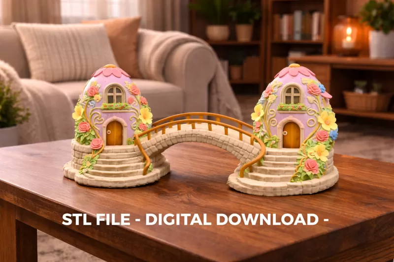 Eggbridge – Fantasy Easter Egg Bridge | 3D Printable - Model preview 1