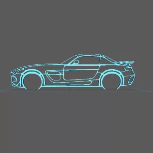 Mercedes - SLS Wall art