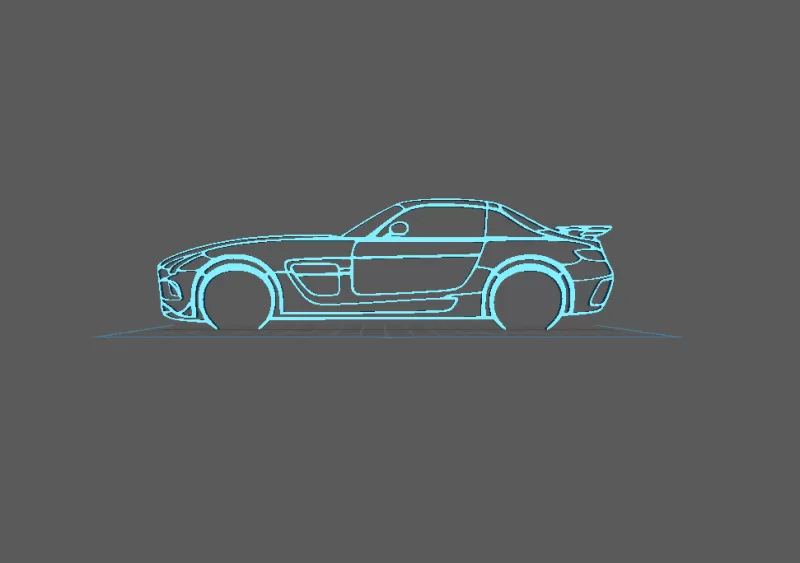 Mercedes - SLS Wall art - Model preview 2