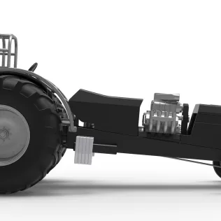 Vintage Pulling tractor Version 3 Scale 1:25 - Model thumbnail 19