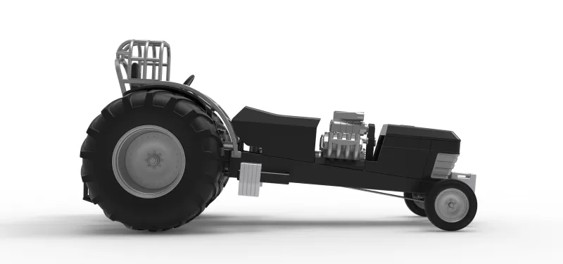 Vintage Pulling tractor Version 3 Scale 1:25 - Model preview 19
