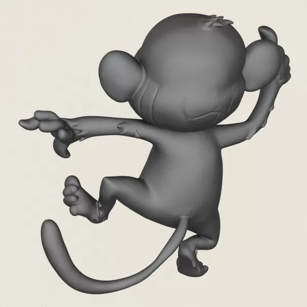 Monkey Toy Print Ready 3D Model - Model preview 5