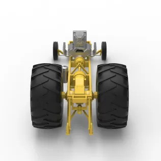 Vintage Pulling tractor Base Version 2 Scale 1:25 - Model thumbnail 17
