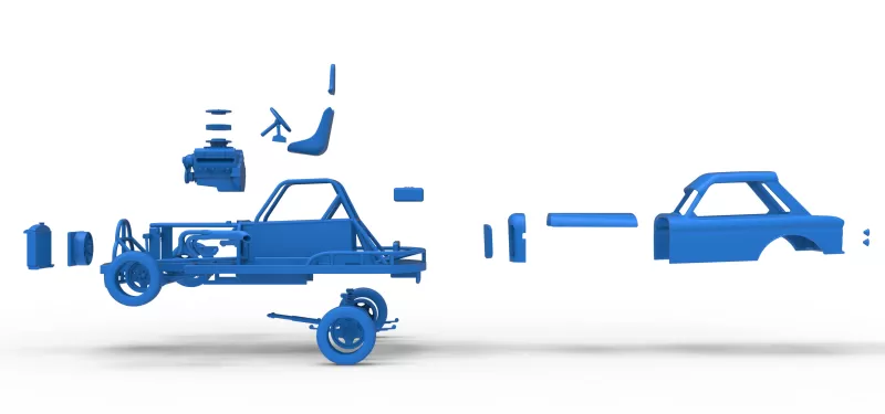 New Zealand Vintage Stock car Scale 1:25 - Model preview 23