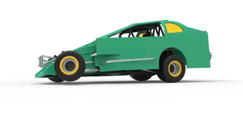 Northeast Dirt Modified stock car while turning V2 Scale 1:25 - Model preview 2