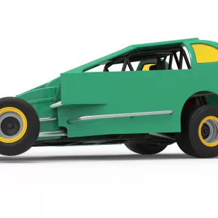 Northeast Dirt Modified stock car while turning V2 Scale 1:25 - Model thumbnail 2