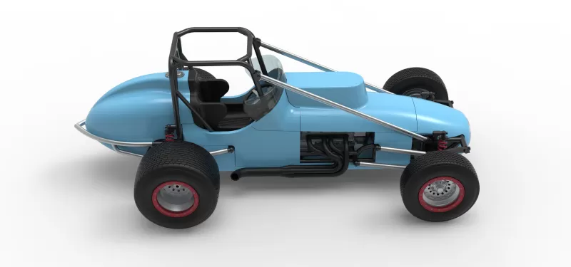 Dirt Silver Crown Champ car Scale 1:25 - Model preview 23