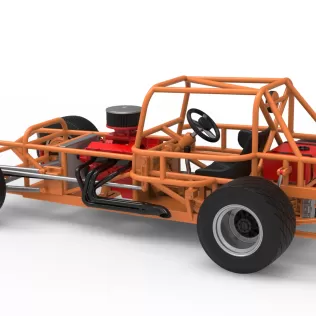 Vintage Dirt Modified stock car Base Version 8 Scale 1:25 - Model thumbnail 12