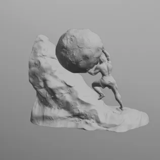 Sisyphus Bookends - Model thumbnail 7