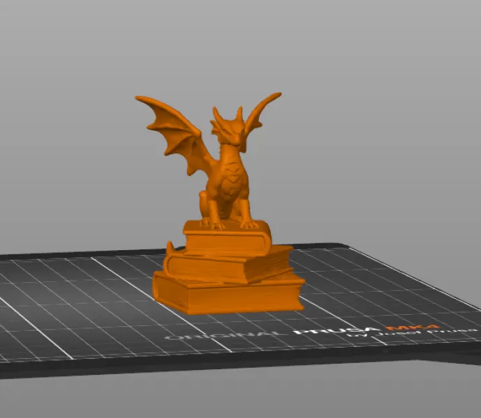 The Book Dragon: Basgiath bookend inspired - Model preview 2