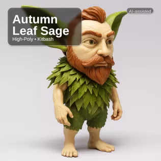 Forest Folk Collection – 10 High-Poly Kitbash Characters - Model thumbnail 10