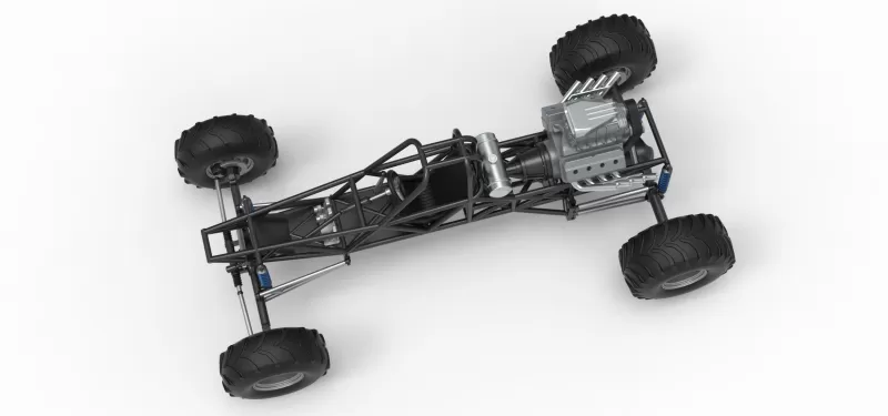 Vintage Mud dragster Base Scale 1:25 - Model preview 4