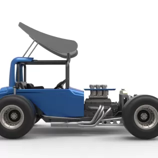 Vintage Winged Supermodified stock car Version 2 Scale 1:25 - Model thumbnail 22
