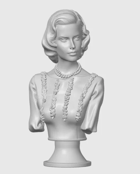 Grace Kelly 3D Bust - Model preview 10