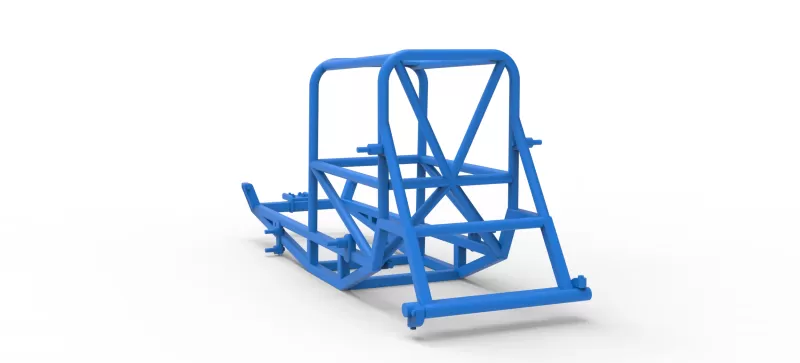 Frame of Vintage Supermodified stock car Version 4 Scale 1:25 - Model preview 10