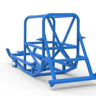 Frame of Vintage Supermodified stock car Version 4 Scale 1:25 - Model thumbnail 10