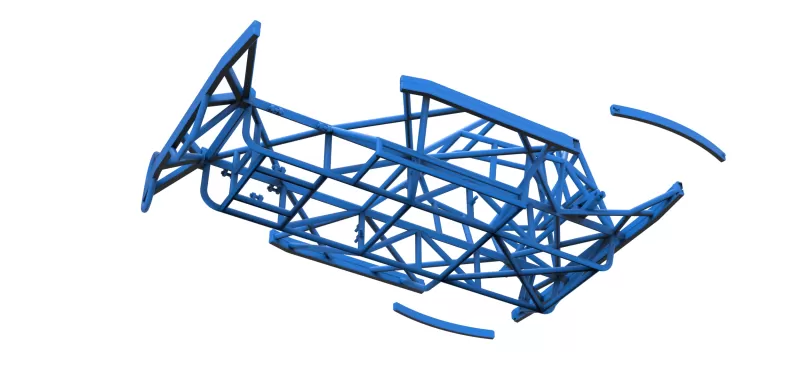 Frame of BriSCA Formula 2 Stock Car Scale 1:25 - Model preview 21