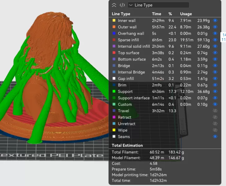 Elodie Fontan 3D Bust Print - Model preview 2