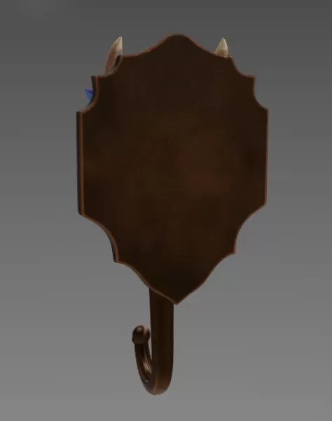 Cute Dragon Wall Hook – STL File for 3D Printing - Model preview 6