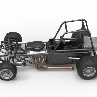 Vintage Dirt Modified stock car Base Version 4 Scale 1:25 - Model thumbnail 10