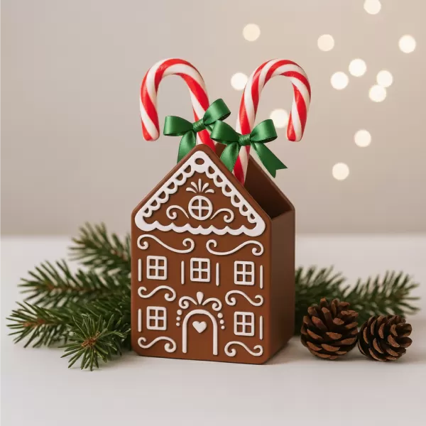 Gingerbread House Soap Holder & Treat Box | Christmas Sink Decor - Model preview 4