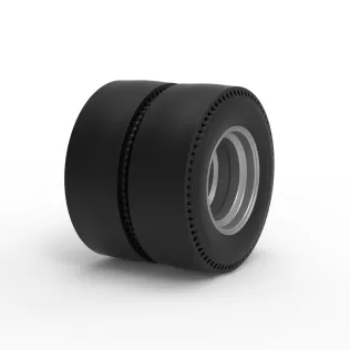 Double Wheel of vintage dragster Scale 1:25 - Model thumbnail 2