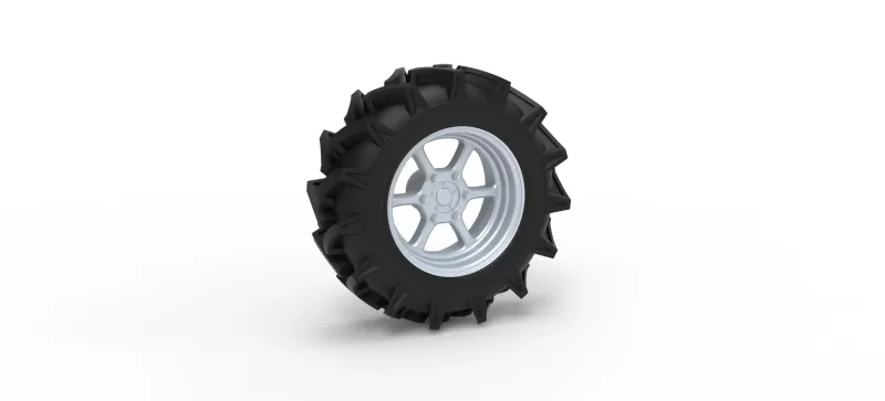 Wheel of Mud truck Scale 1:25 - Model preview 1