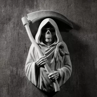 Grim Reaper Bust Relief #RoZ - Model thumbnail 6