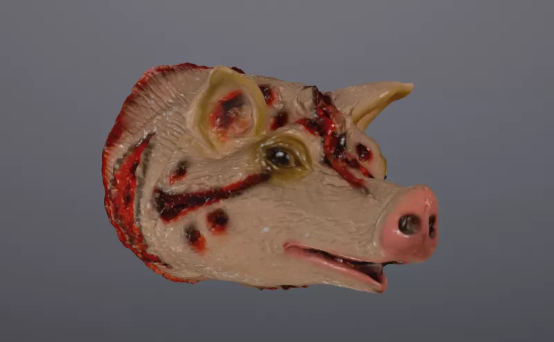 Pig Head Halloween / Birthdays - Model preview 2