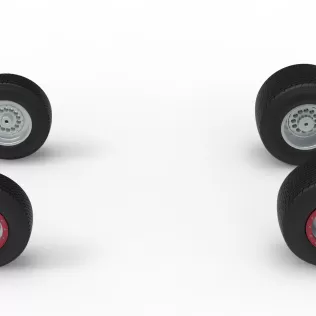 Wheel Set of Dirt Silver Crown Champ car Scale 1:25 - Model thumbnail 5