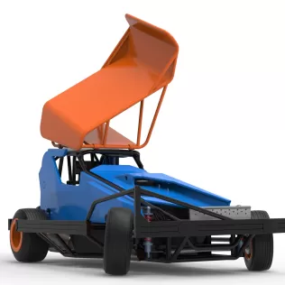 BriSCA Formula 1 Stock Car for Dirt while turning V2 Scale 1:25 - Model thumbnail 27