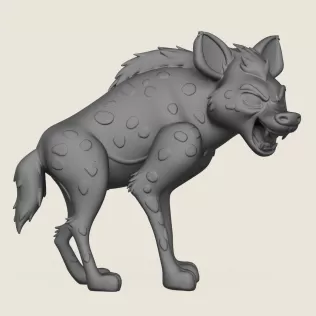 Hyena Print Ready 3D Model - Model thumbnail 3