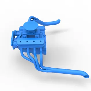 Engine of Vintage Asphalt Modified stock car Scale 1:25 - Model thumbnail 9